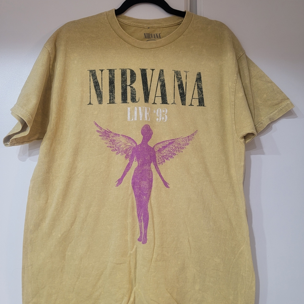 NIRVANA Beige Smiley Face Tee